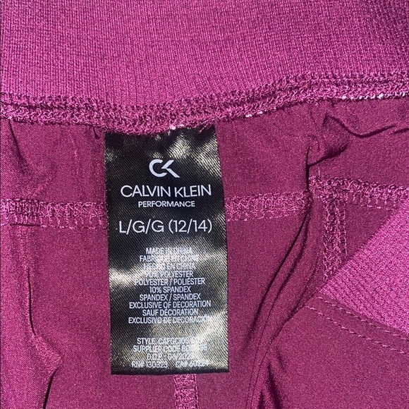 Calvin Klein Performance Purple Track Pants with Elastic Waistband - Picture 2 of 7
